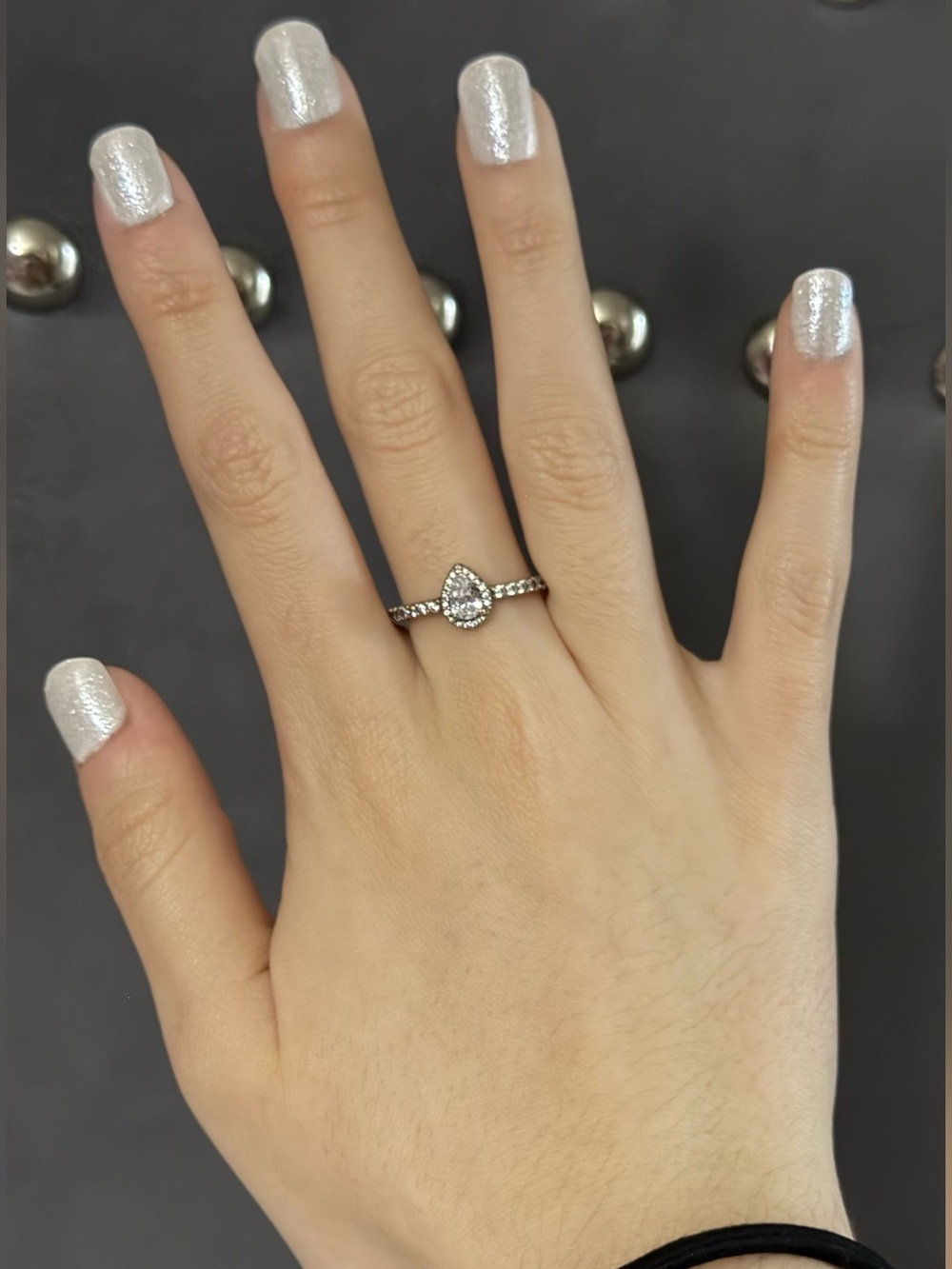 Pandora Classic Teardrop Halo Ring